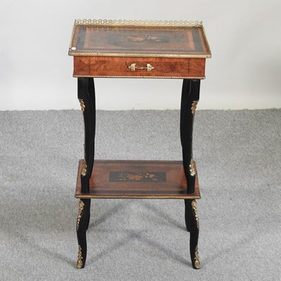 Lot 695 - A French inlaid occasional table