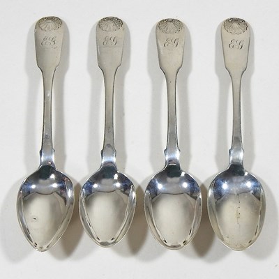 Lot 17 - A collection of four silver teaspoons