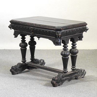 Lot 570 - A 19th century  oak centre table