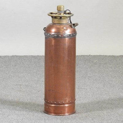 Lot 447 - An antique copper fire extinguisher