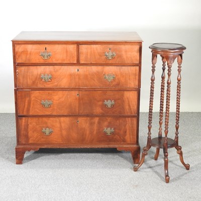 Lot 678 - A 19th century chest and stand