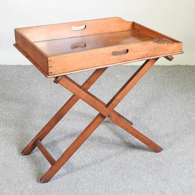 Lot 492 - A 19th century fruitwood butler's tray