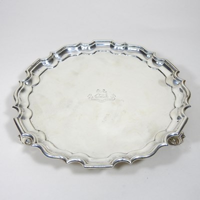 Lot 22 - A Victorian silver salver