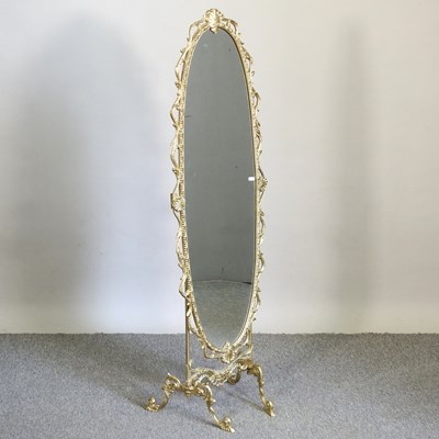Lot 529 - A cheval mirror