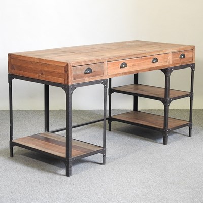 Lot 750 - An industrial style desk
