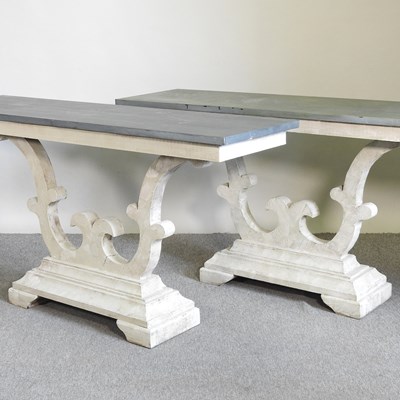 Lot 698 - A pair of console tables