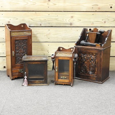 Lot 285 - A collection of smoker's cabinets