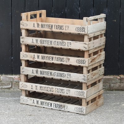 Lot 305 - A collection of wooden fruit trays