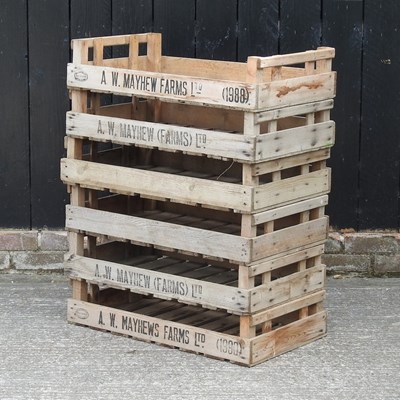 Lot 320 - A collection of wooden fruit trays