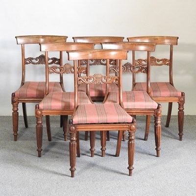 Lot 652 - A set of Regency dining chairs