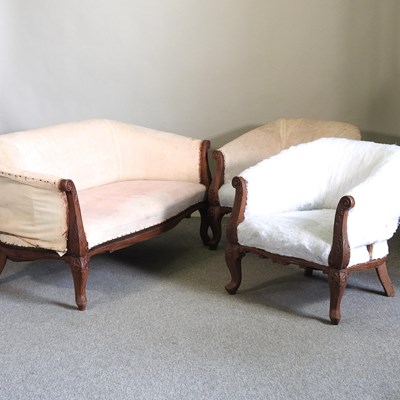Lot 472 - A 19th century French three piece suite