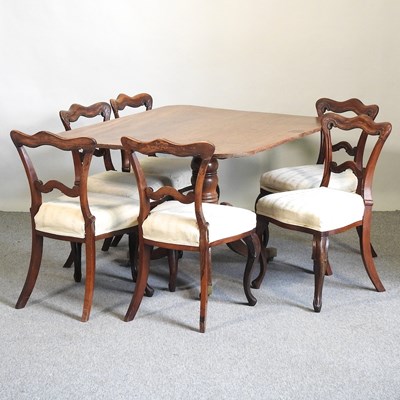Lot 517 - A 19th century table and chairs