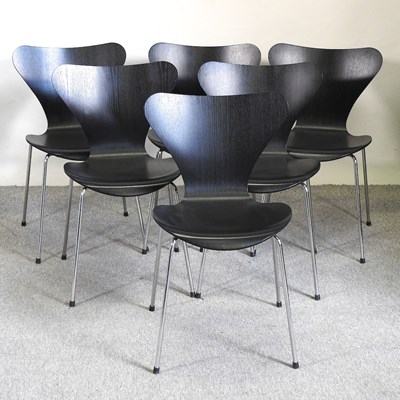 Lot 727 - A set of Fritz Hansen dining chairs