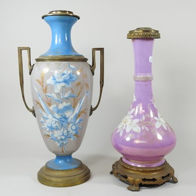 Lot 262 - Two continental oil lamp bases