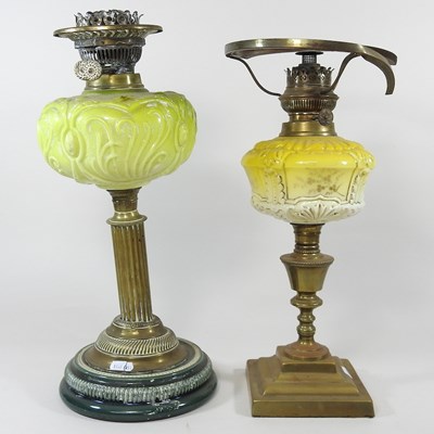 Lot 181 - Two oil lamp bases