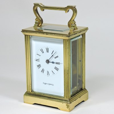 Lot 23 - A brass cased carriage clock