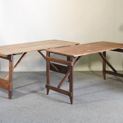 Lot 339 - Two  trestle tables