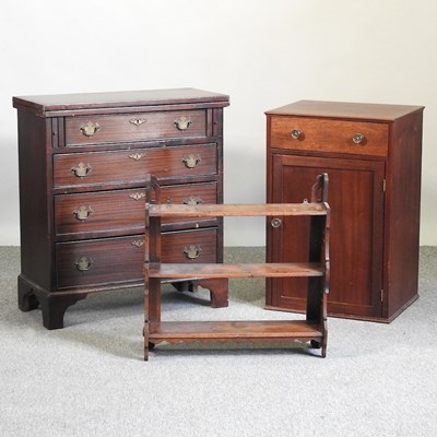 Lot 617 - A chest, cabinet and shelf