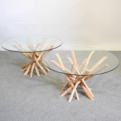Lot 719 - A pair of driftwood tables