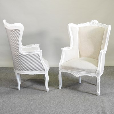 Lot 412 - A pair of armchairs