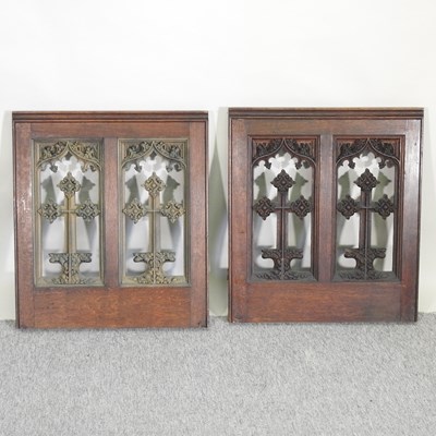 Lot 344 - A pair of ecclesiastical panels