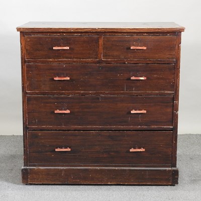 Lot 404 - A Victorian pine chest