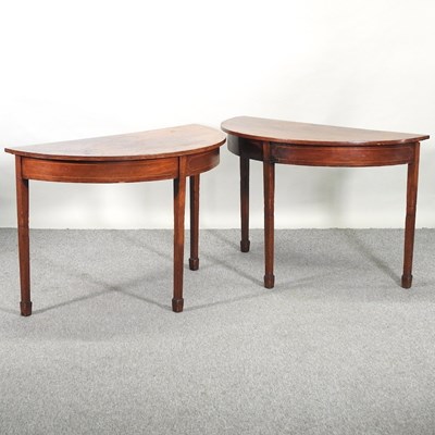 Lot 632 - A pair of D end tables