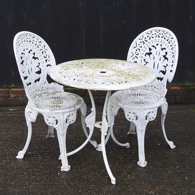 Lot 5 - A painted metal table