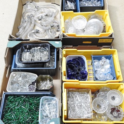 Lot 202 - A collection of chandelier parts