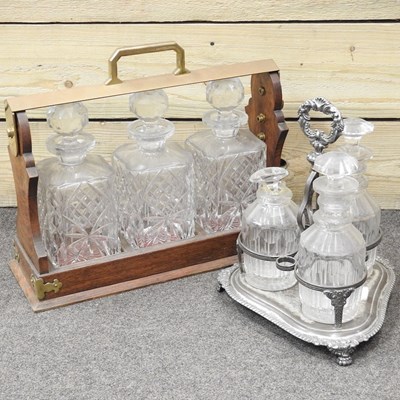 Lot 183 - An oak tantalus