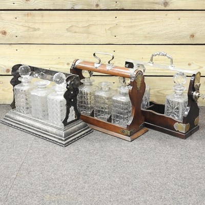 Lot 249 - A plated tantalus and two others
